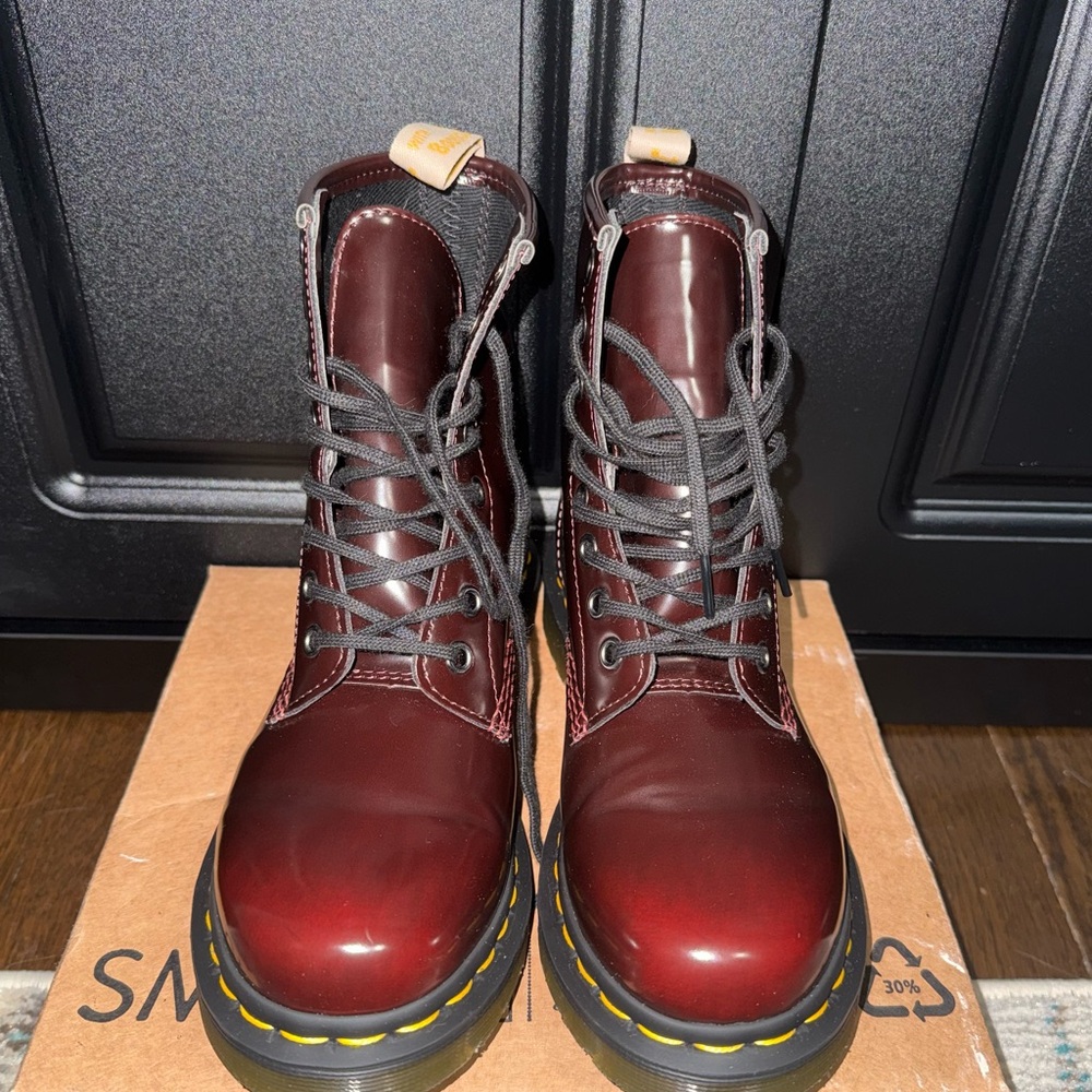 Dr. Martens Cherry Red Combat Boots
